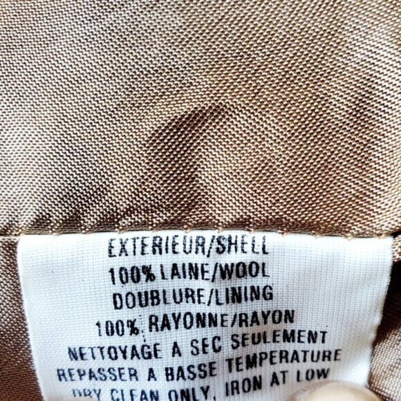 VINTAGE 60s Plaid Wool Green Women's blazer Jacket Size 12 - Picture 5 of 8